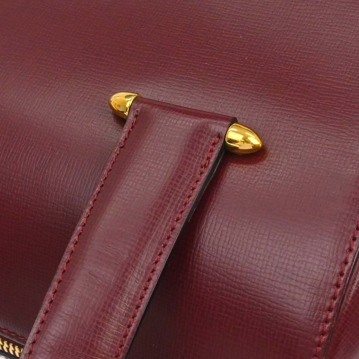 Cartier Bordeaux Leather Handbag