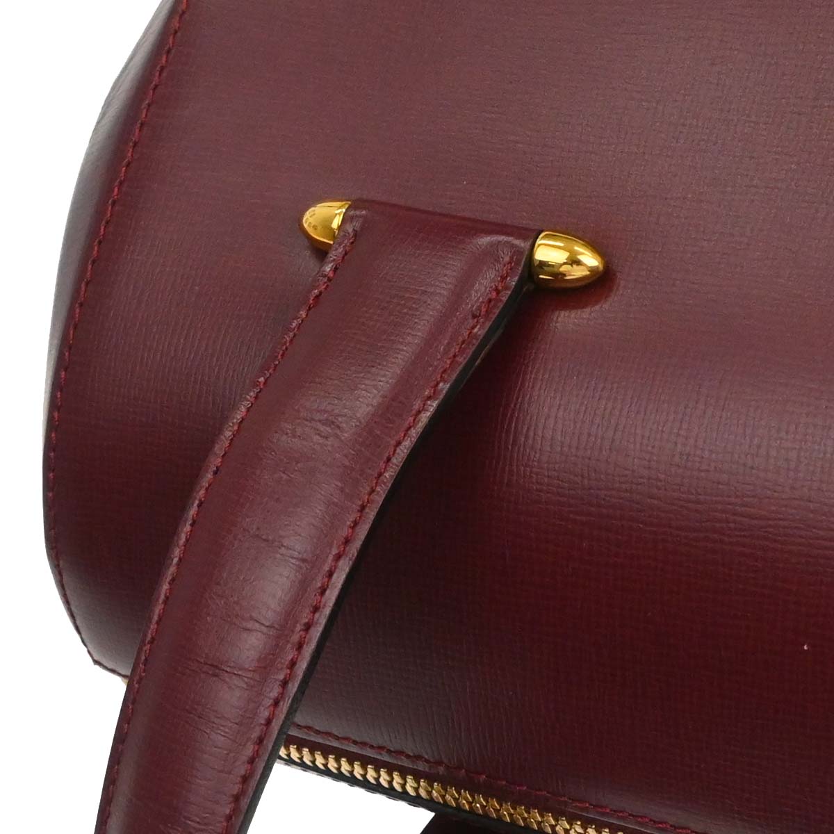 Cartier Bordeaux Leather Handbag