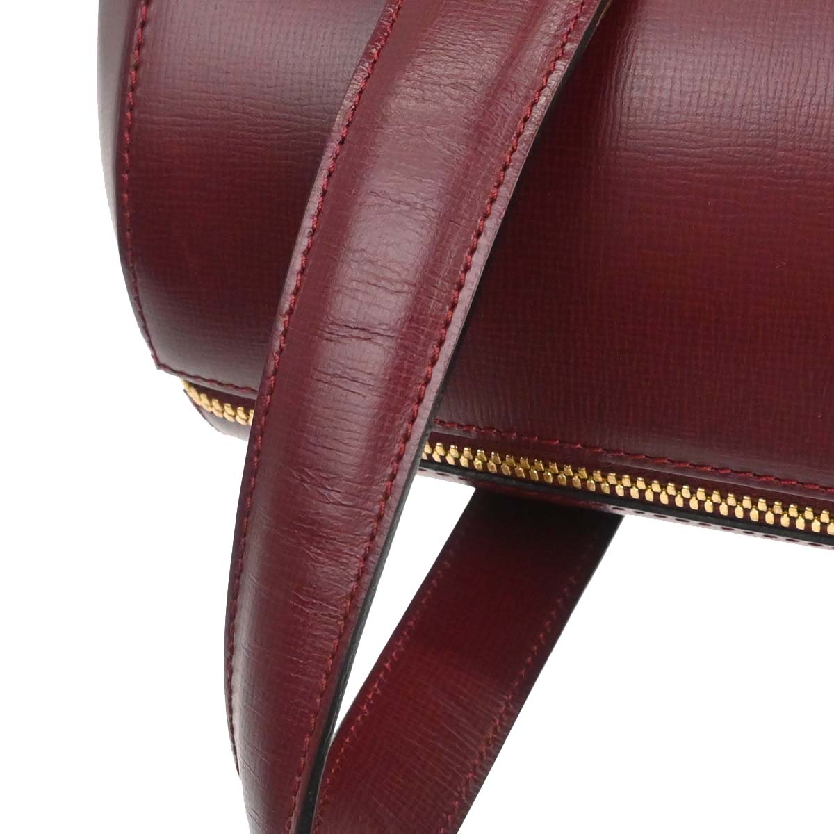 Cartier Bordeaux Leather Handbag