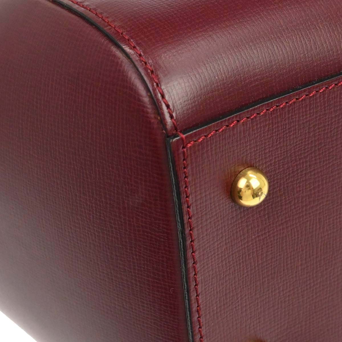 Cartier Bordeaux Leather Handbag