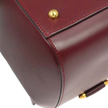 Cartier Bordeaux Leather Handbag
