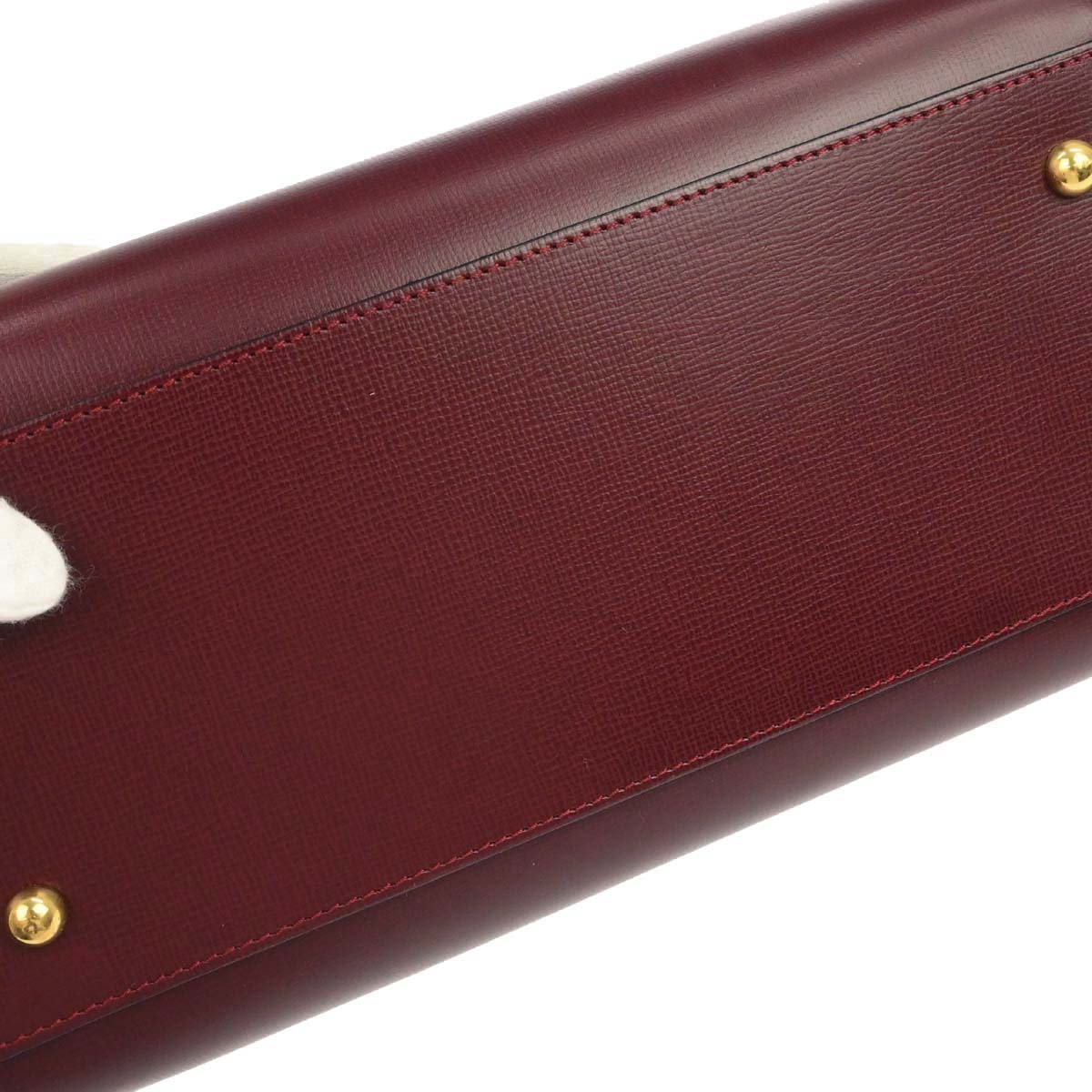 Cartier Bordeaux Leather Handbag