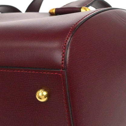 Cartier Bordeaux Leather Handbag