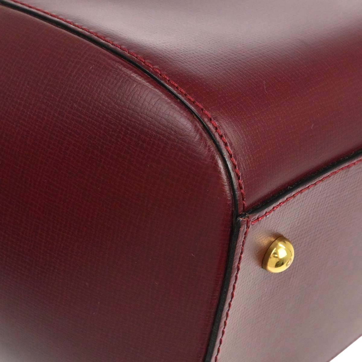 Cartier Bordeaux Leather Handbag