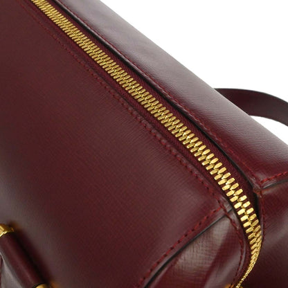 Cartier Bordeaux Leather Handbag