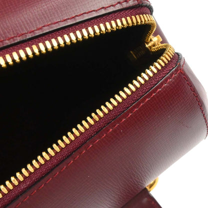 Cartier Bordeaux Leather Handbag