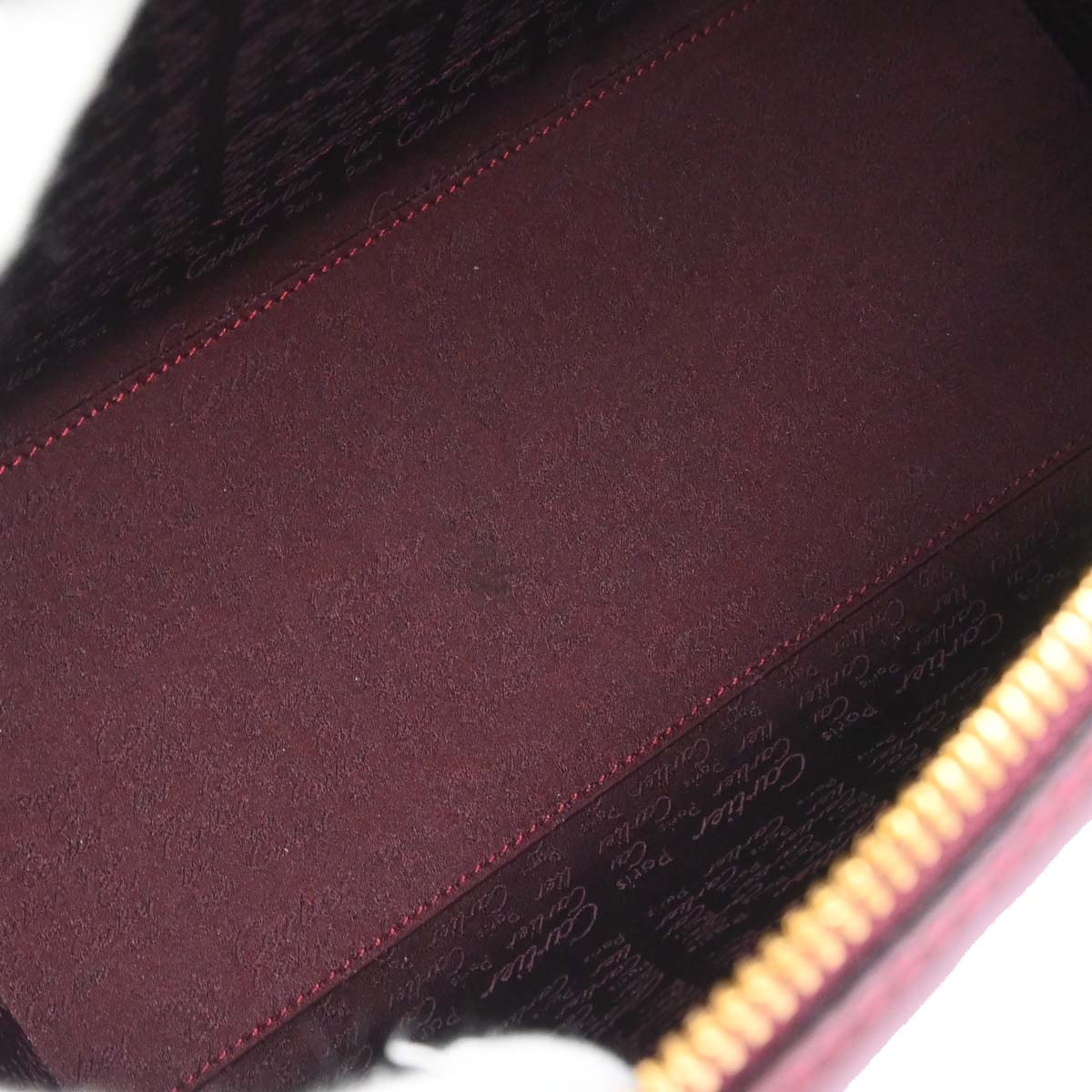 Cartier Bordeaux Leather Handbag