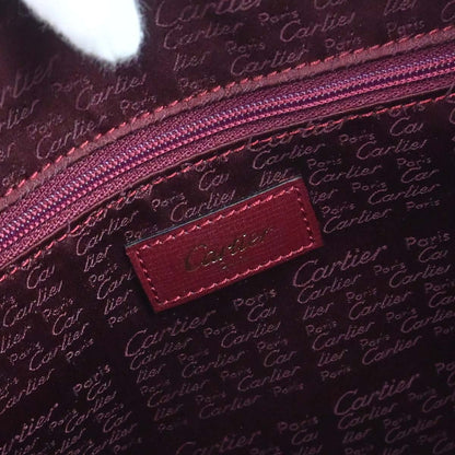 Cartier Bordeaux Leather Handbag