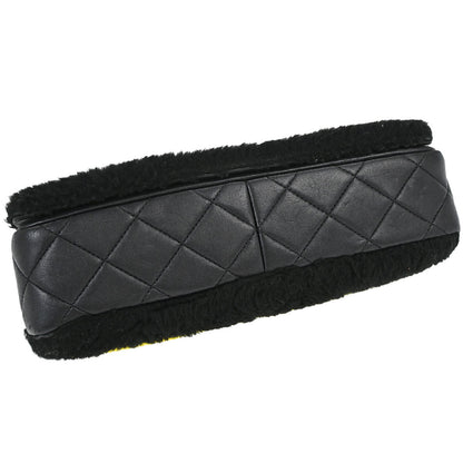 Chanel Black Shearling Supermarket Comic Flap Bag