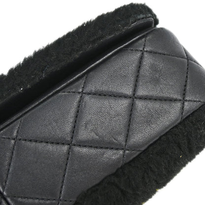 Chanel Black Shearling Supermarket Comic Flap Bag
