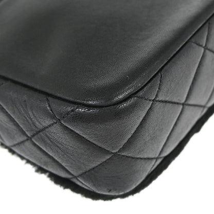 Chanel Black Shearling Supermarket Comic Flap Bag