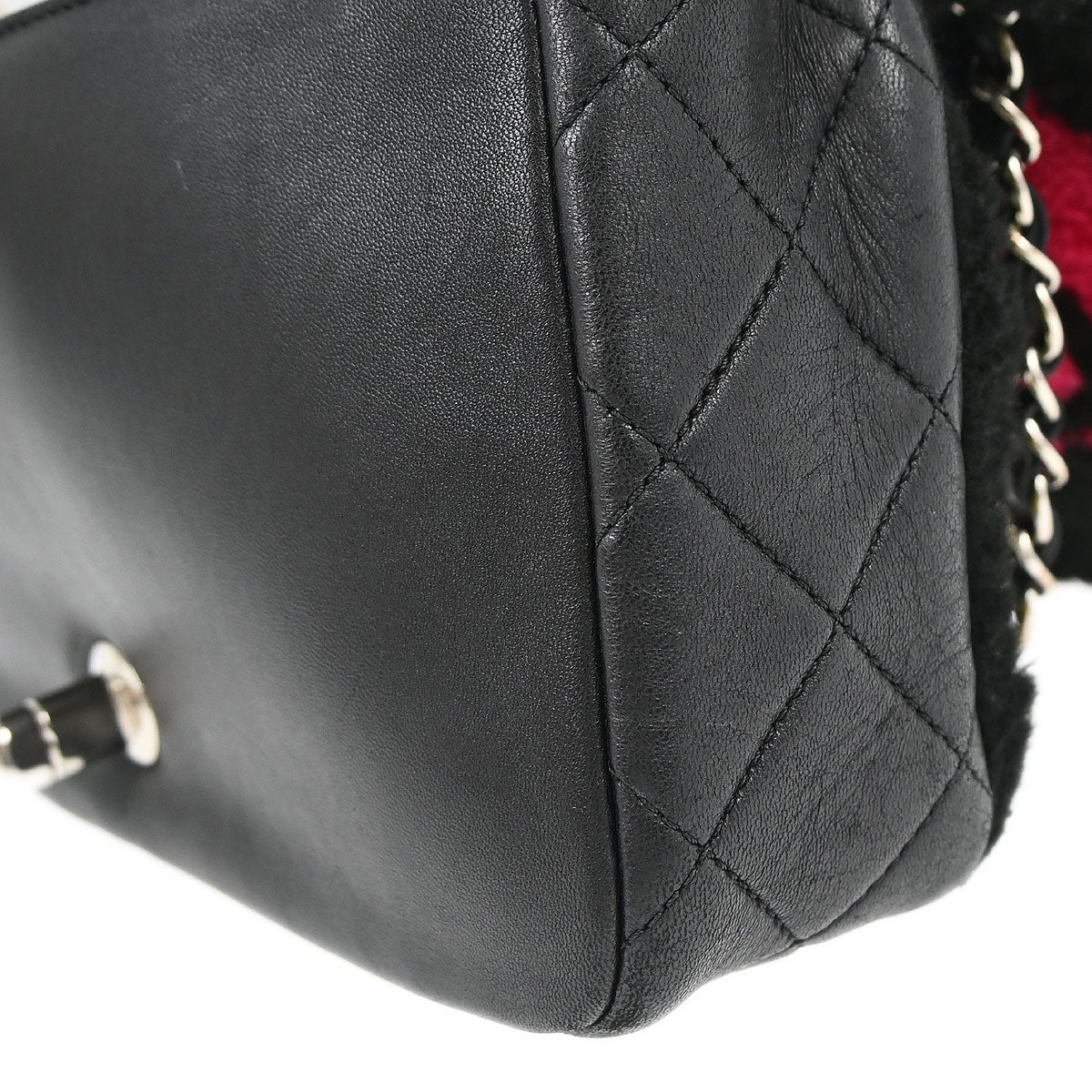 Chanel Black Shearling Supermarket Comic Flap Bag