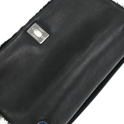 Chanel Black Shearling Supermarket Comic Flap Bag