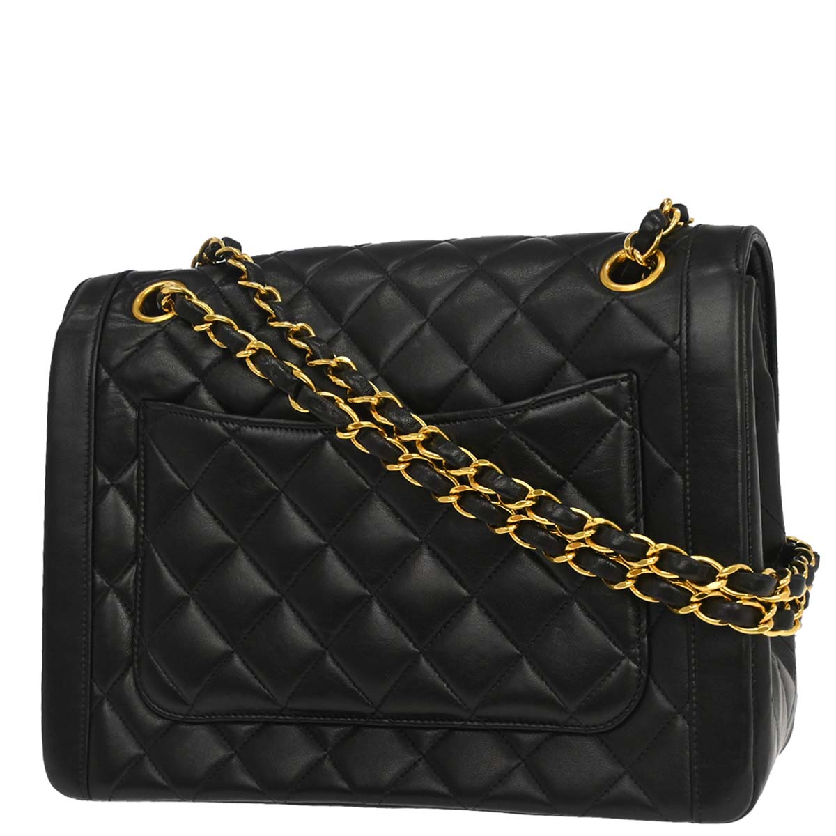 Chanel Black Lambskin Paris Shoulder Bag