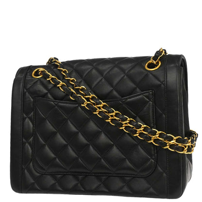 Chanel Black Lambskin Paris Shoulder Bag