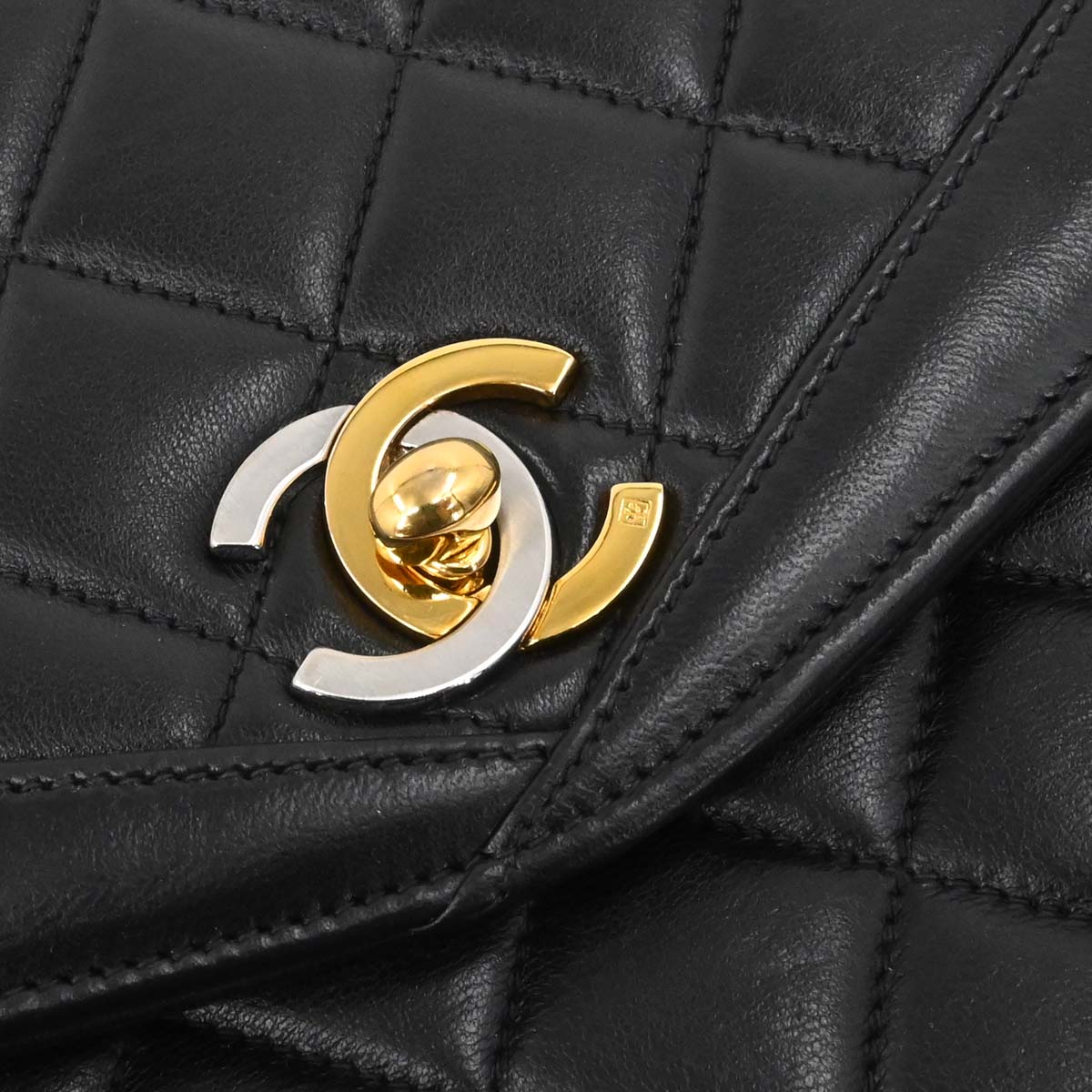 Chanel Black Lambskin Paris Shoulder Bag