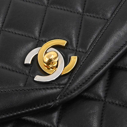 Chanel Black Lambskin Paris Shoulder Bag