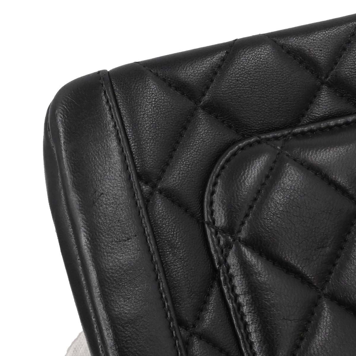 Chanel Black Lambskin Paris Shoulder Bag