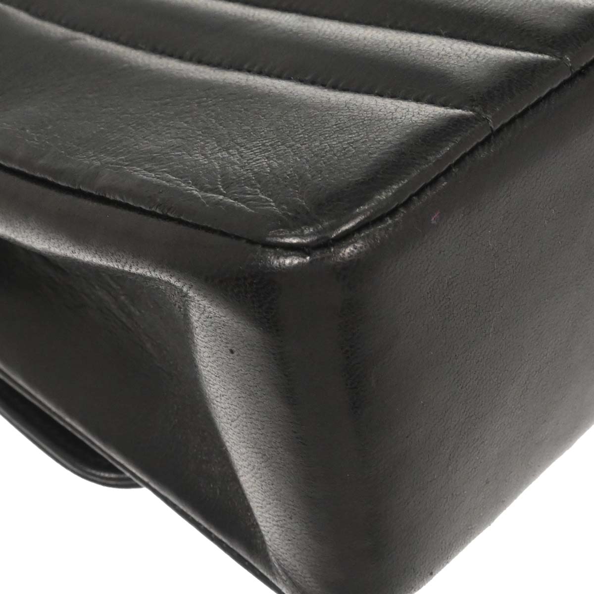 Chanel Black Lambskin Mademoiselle Single Flap Shoulder Bag
