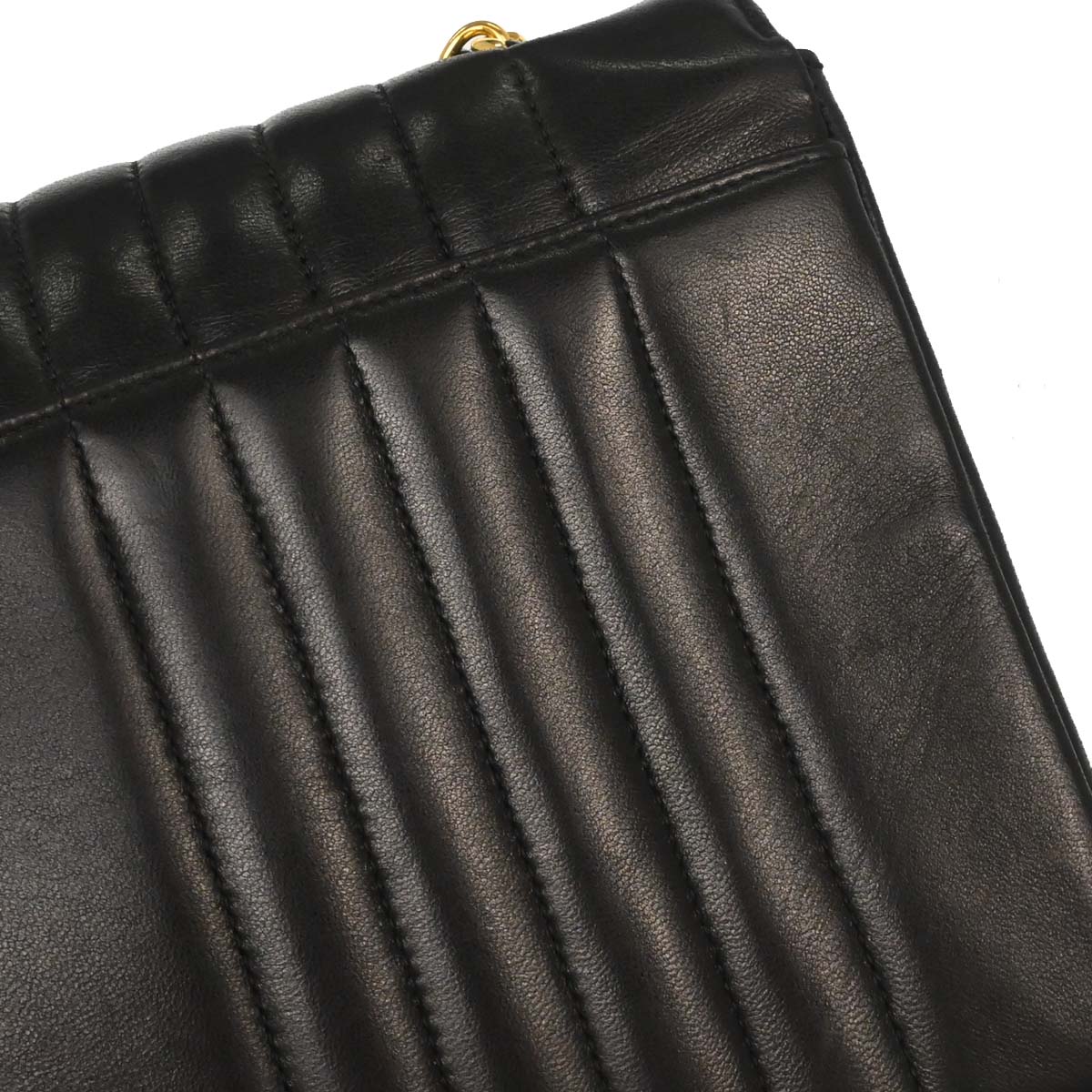 Chanel Black Lambskin Mademoiselle Single Flap Shoulder Bag