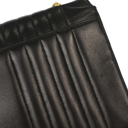 Chanel Black Lambskin Mademoiselle Single Flap Shoulder Bag