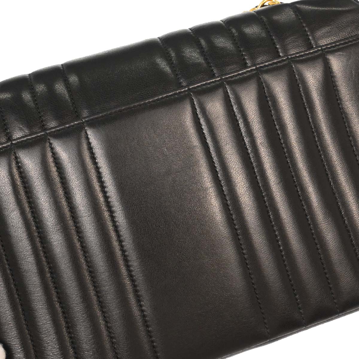 Chanel Black Lambskin Mademoiselle Single Flap Shoulder Bag