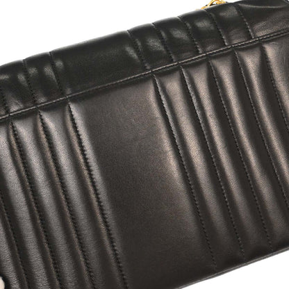 Chanel Black Lambskin Mademoiselle Single Flap Shoulder Bag