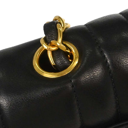 Chanel Black Lambskin Mademoiselle Single Flap Shoulder Bag