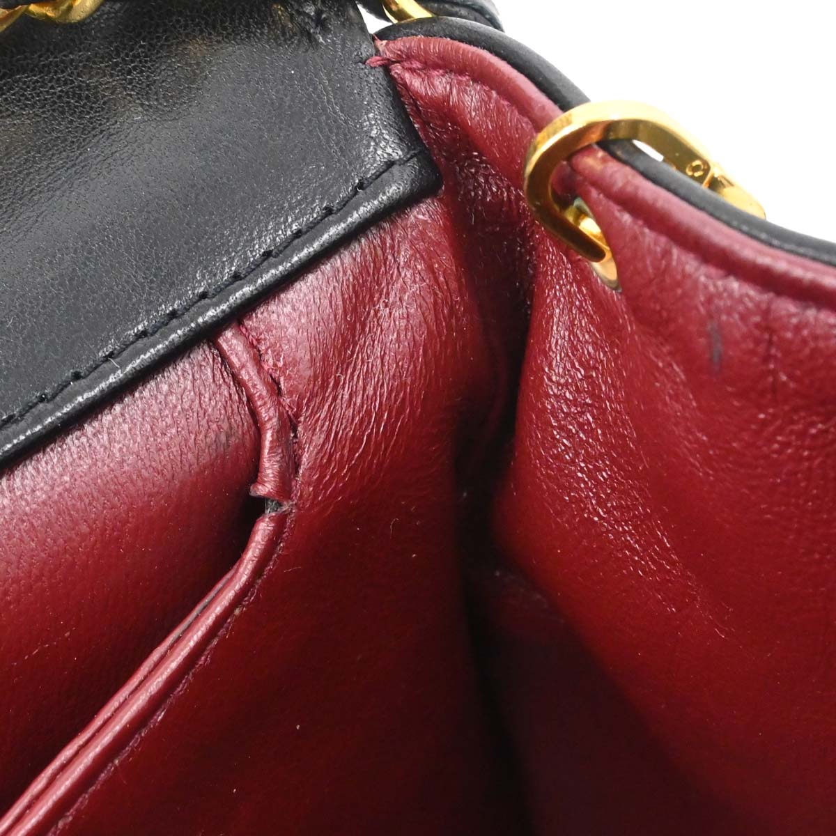 Chanel 1989-1991 Black Lambskin Straight Flap Shoulder Bag