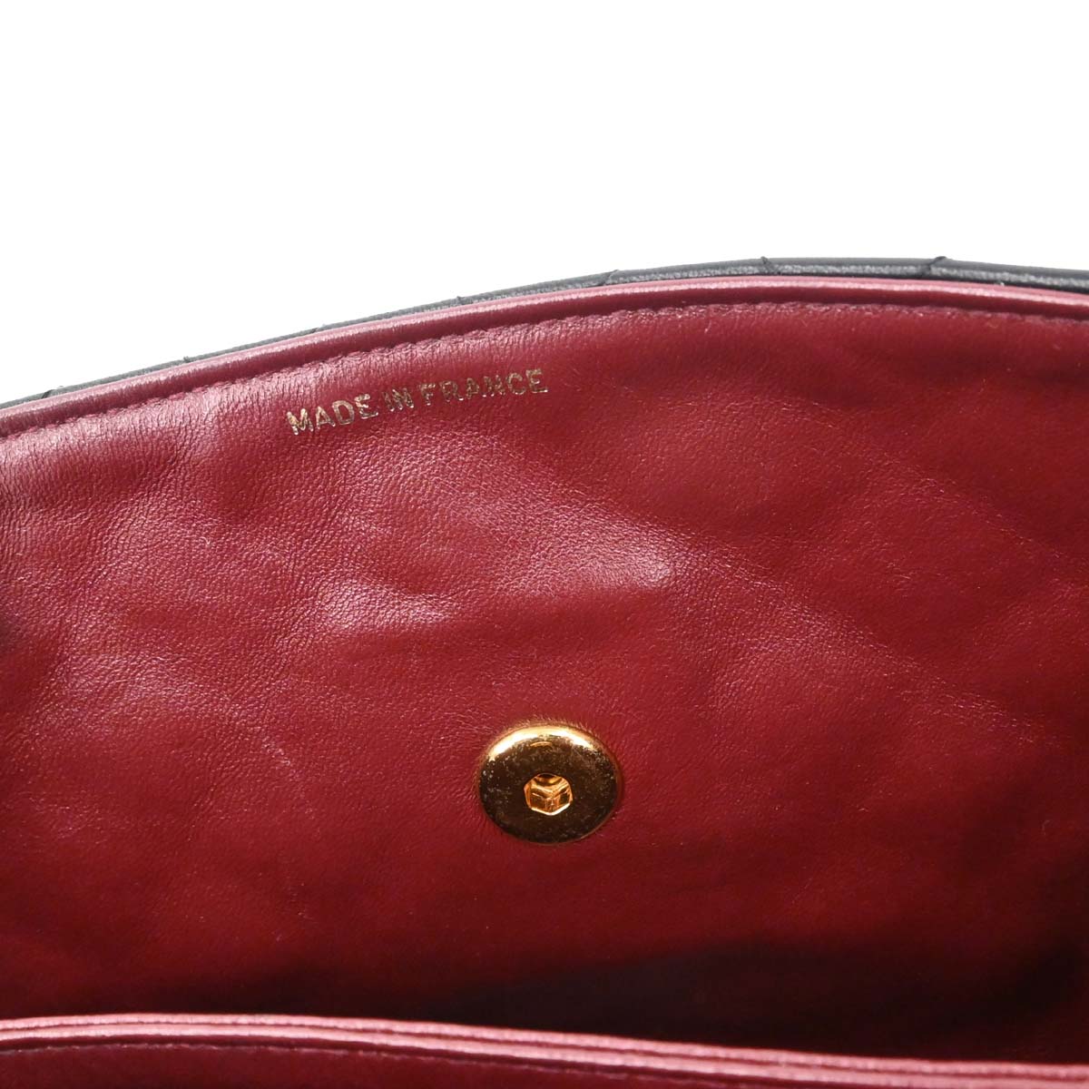 Chanel 1989-1991 Black Lambskin Straight Flap Shoulder Bag