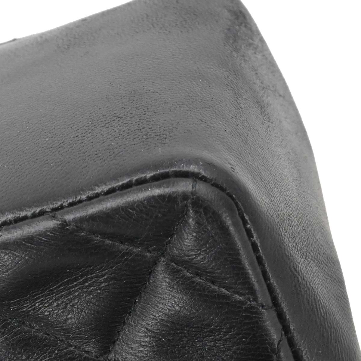 Chanel Black Lambskin Straight Flap Shoulder Bag