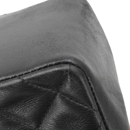 Chanel Black Lambskin Straight Flap Shoulder Bag