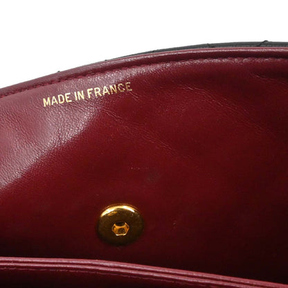 Chanel Black Lambskin Straight Flap Shoulder Bag