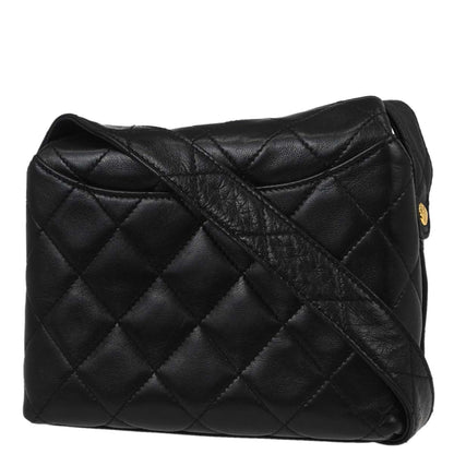 Chanel 1991-1994 Black Lambskin Shoulder Bag