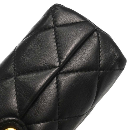 Chanel 1991-1994 Black Lambskin Shoulder Bag