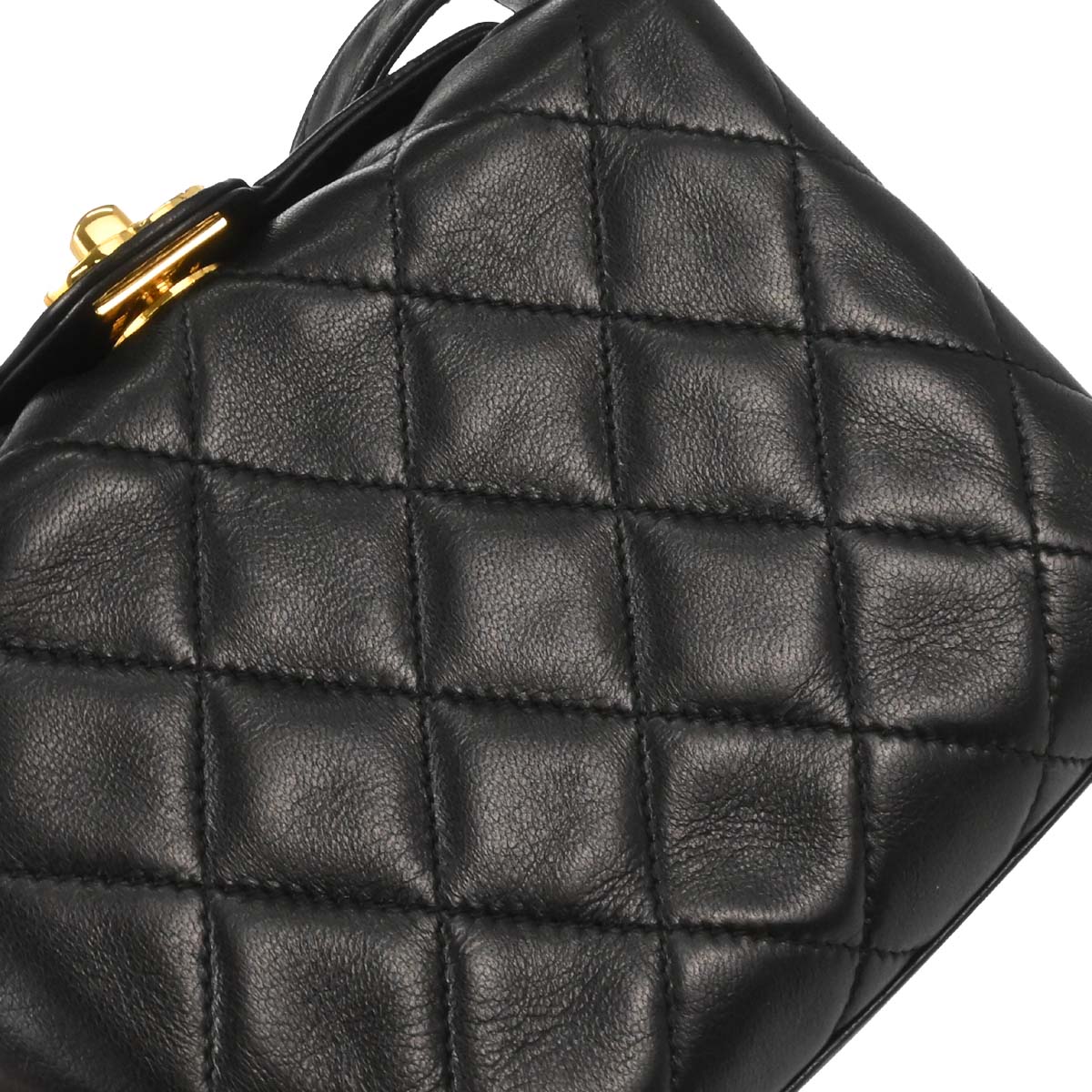 Chanel 1991-1994 Black Lambskin Shoulder Bag