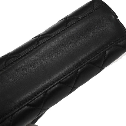 Chanel 1991-1994 Black Lambskin Shoulder Bag
