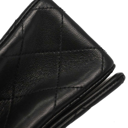Chanel 1989-1991 Black Lambskin Turnlock Mini Full Flap Shoulder Bag