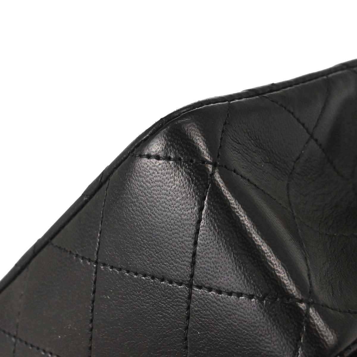 Chanel 1989-1991 Black Lambskin Turnlock Mini Full Flap Shoulder Bag
