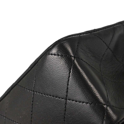 Chanel 1989-1991 Black Lambskin Turnlock Mini Full Flap Shoulder Bag