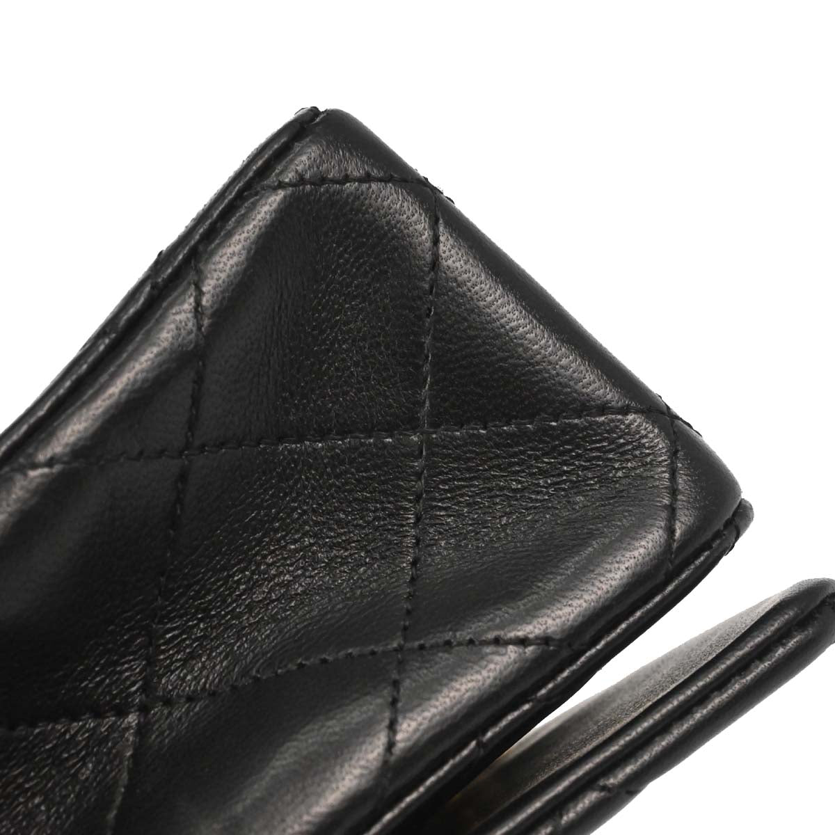 Chanel 1989-1991 Black Lambskin Turnlock Mini Full Flap Shoulder Bag