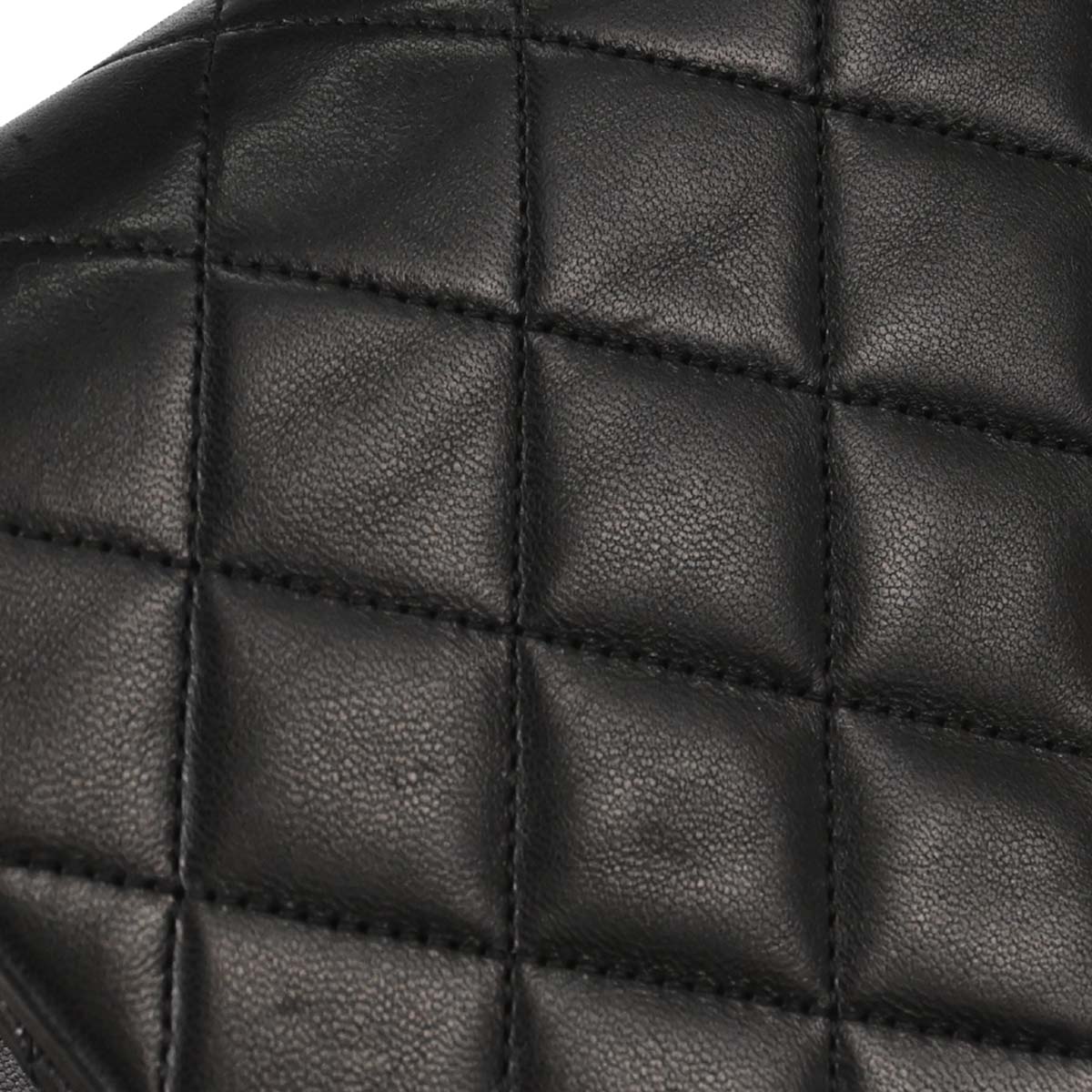 Chanel 1989-1991 Black Lambskin Turnlock Mini Full Flap Shoulder Bag