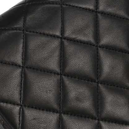 Chanel 1989-1991 Black Lambskin Turnlock Mini Full Flap Shoulder Bag