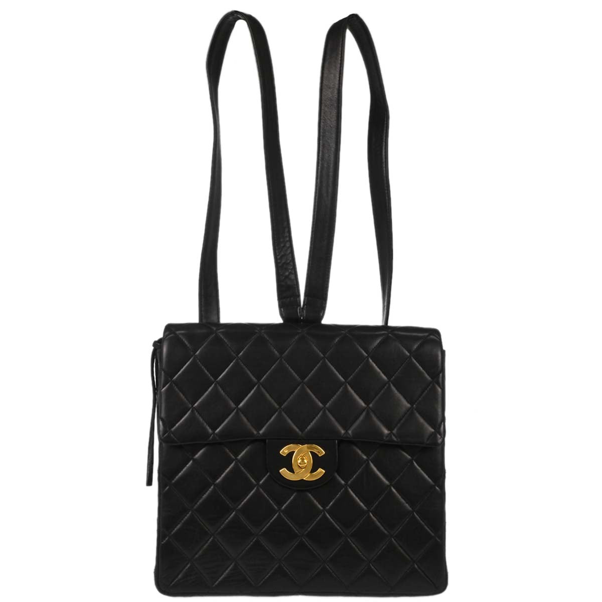 Chanel Black Lambskin Backpack