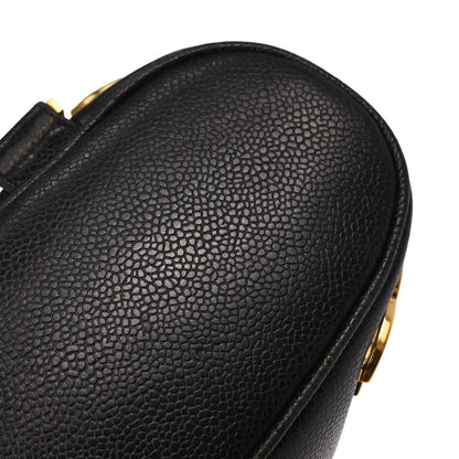 Check Chanel 1991-1994 Black Caviar Skin Triple CC Backpack