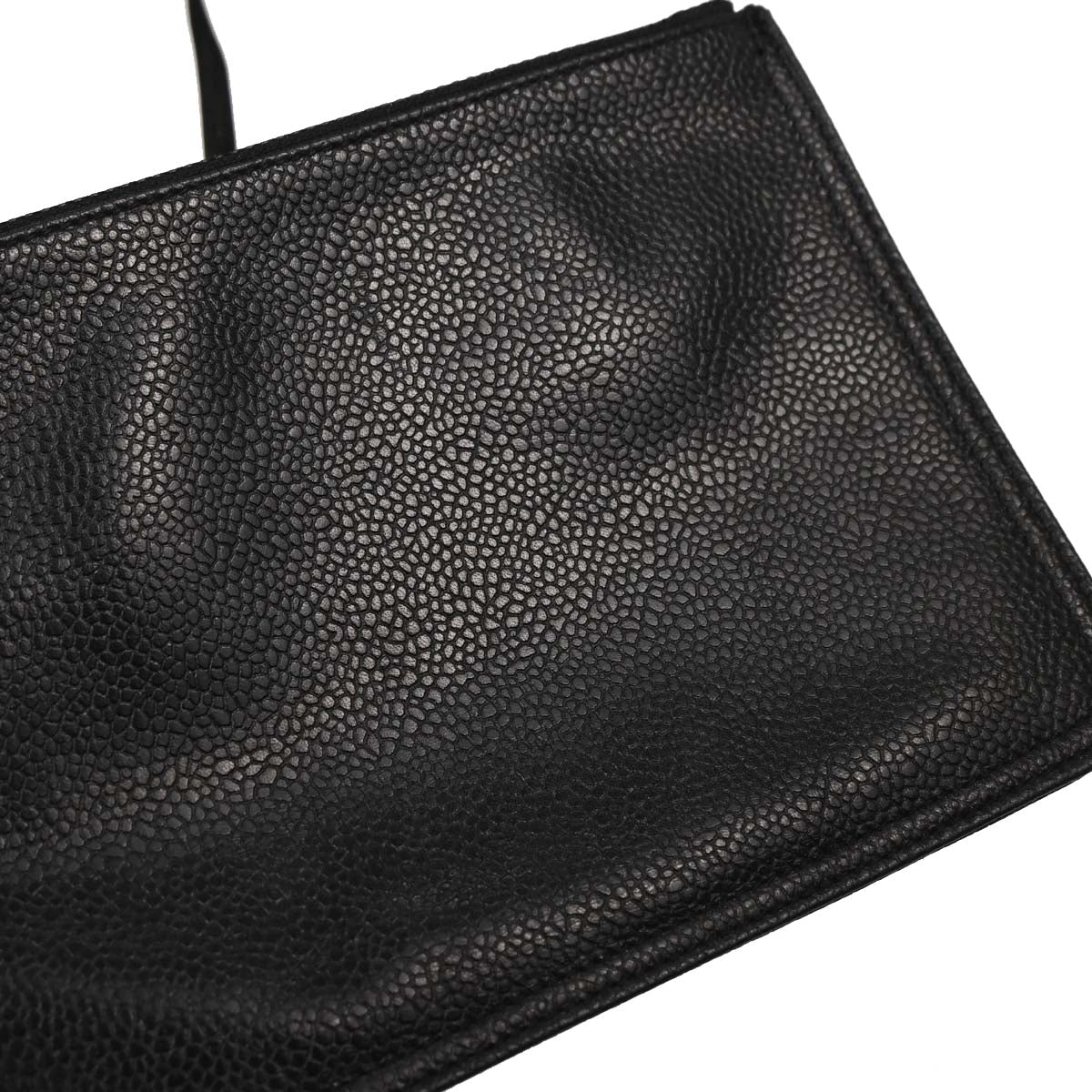 Check Chanel 1991-1994 Black Caviar Skin Triple CC Backpack