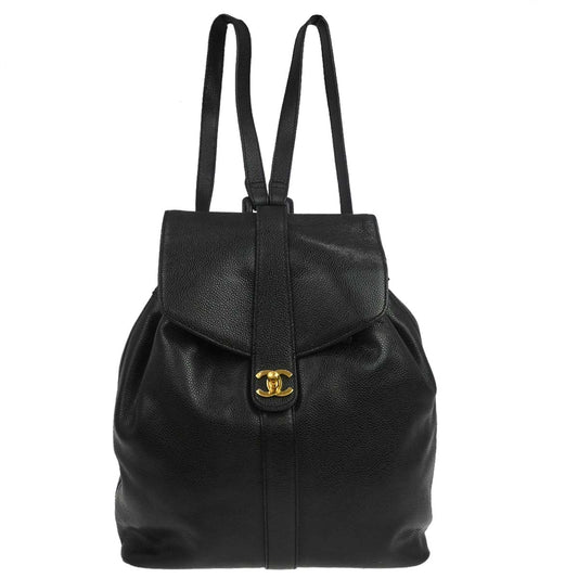 Chanel Black Caviar Skin Backpack