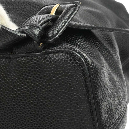 Chanel Black Caviar Skin Backpack