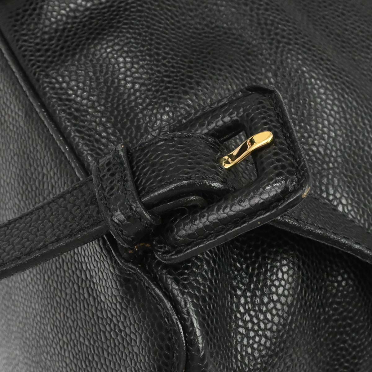 Chanel Black Caviar Skin Backpack