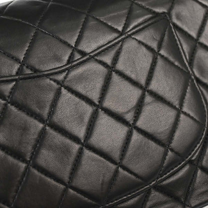 Chanel 2002-2003 Black Lambskin Medium Classic Double Flap Shoulder Bag